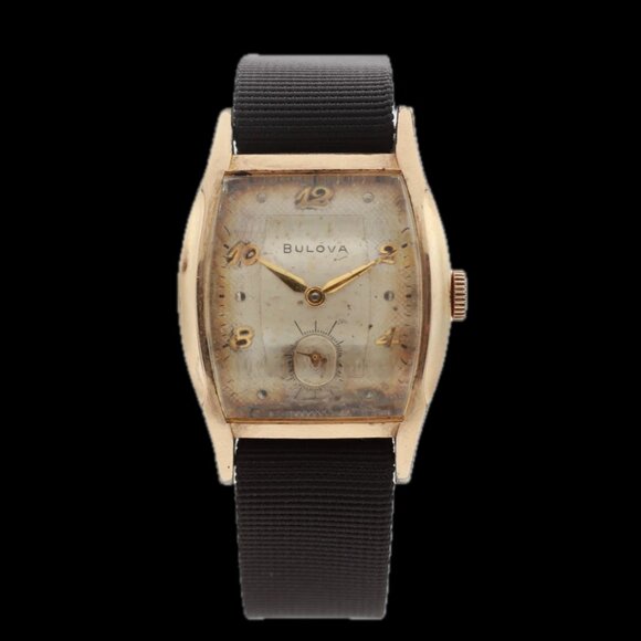 Vintage 1956 Bulova Faceted Crystal Men\'s Mechanical Wristwatch 11 AC Swiss main image 2